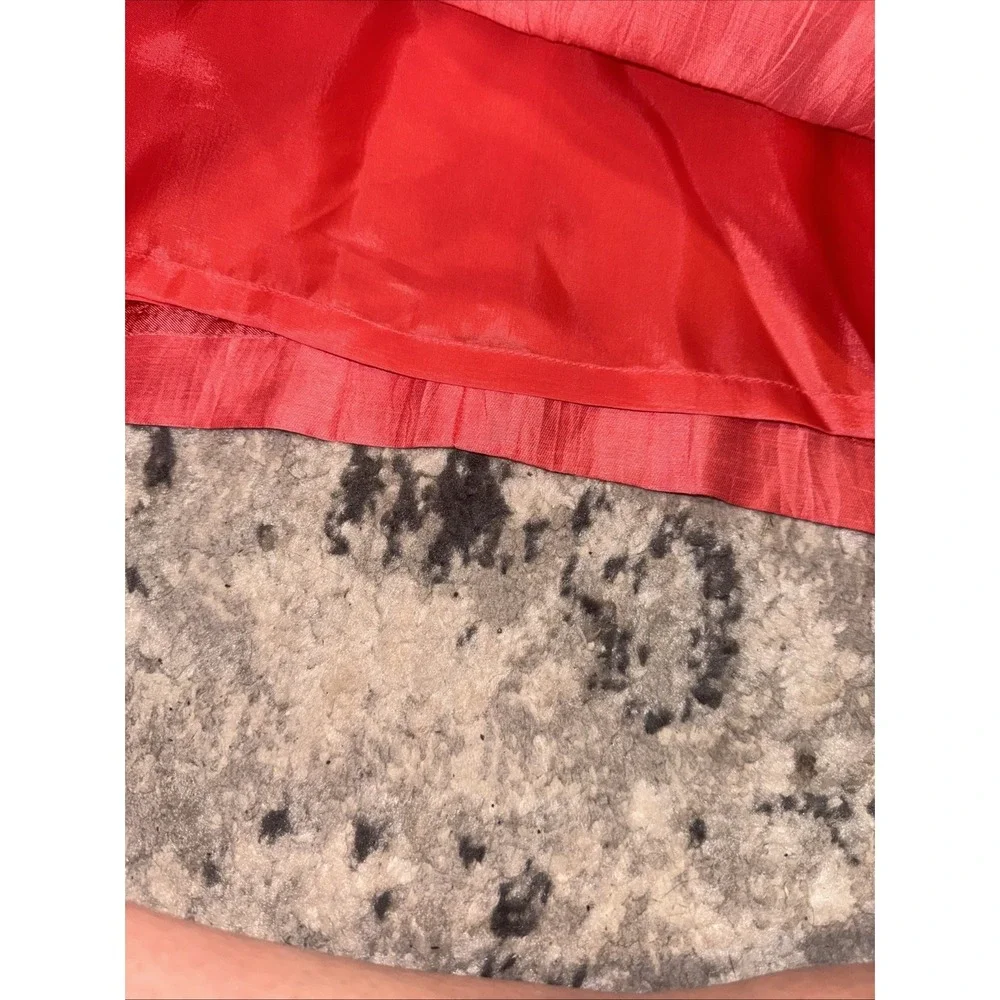 J Crew Womens Coral Pink Ruffle Sleeveless Dress Sz 0 Linen Blend